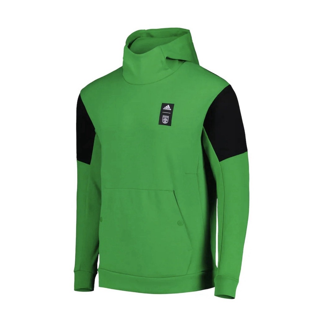 Adidas Austin Football Club Men's Player Travel Pullover Hoodie Green 3XL NWT